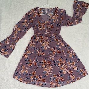 Floral Print Button Up Dress